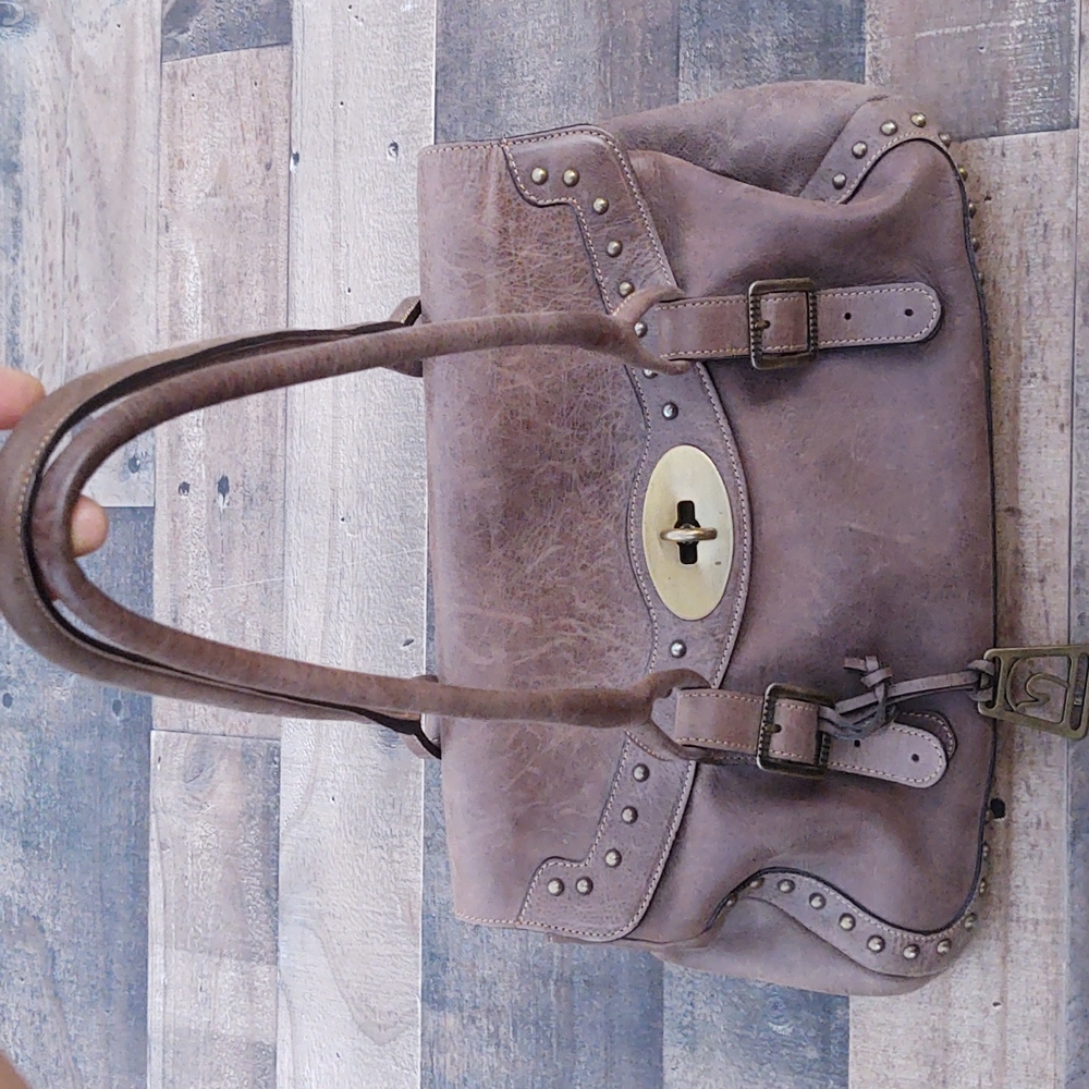 Elegant Brown Leather Shoulder Bag